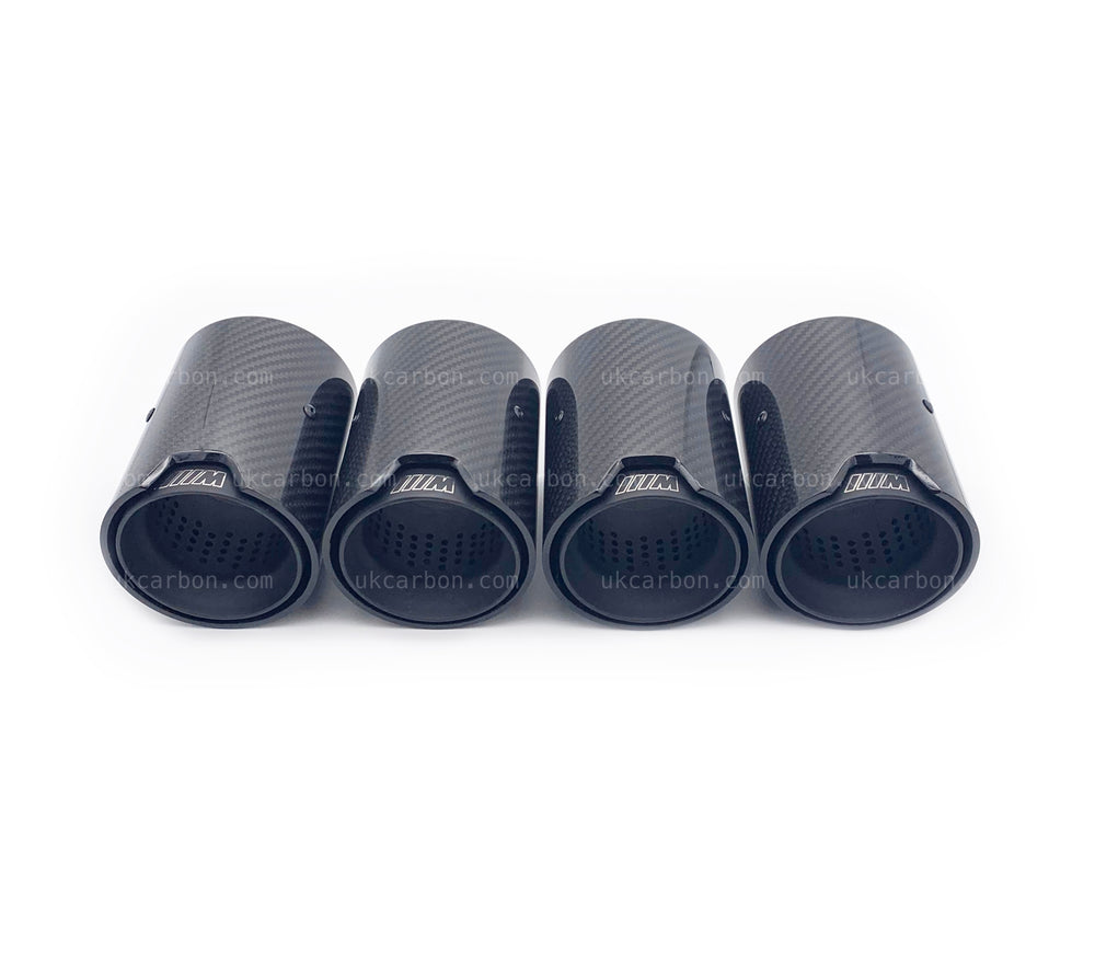 BMW M2 M3 M4 Carbon Exhaust Tips Black Fibre MP MPE F87 F80 F82 F83 by ...