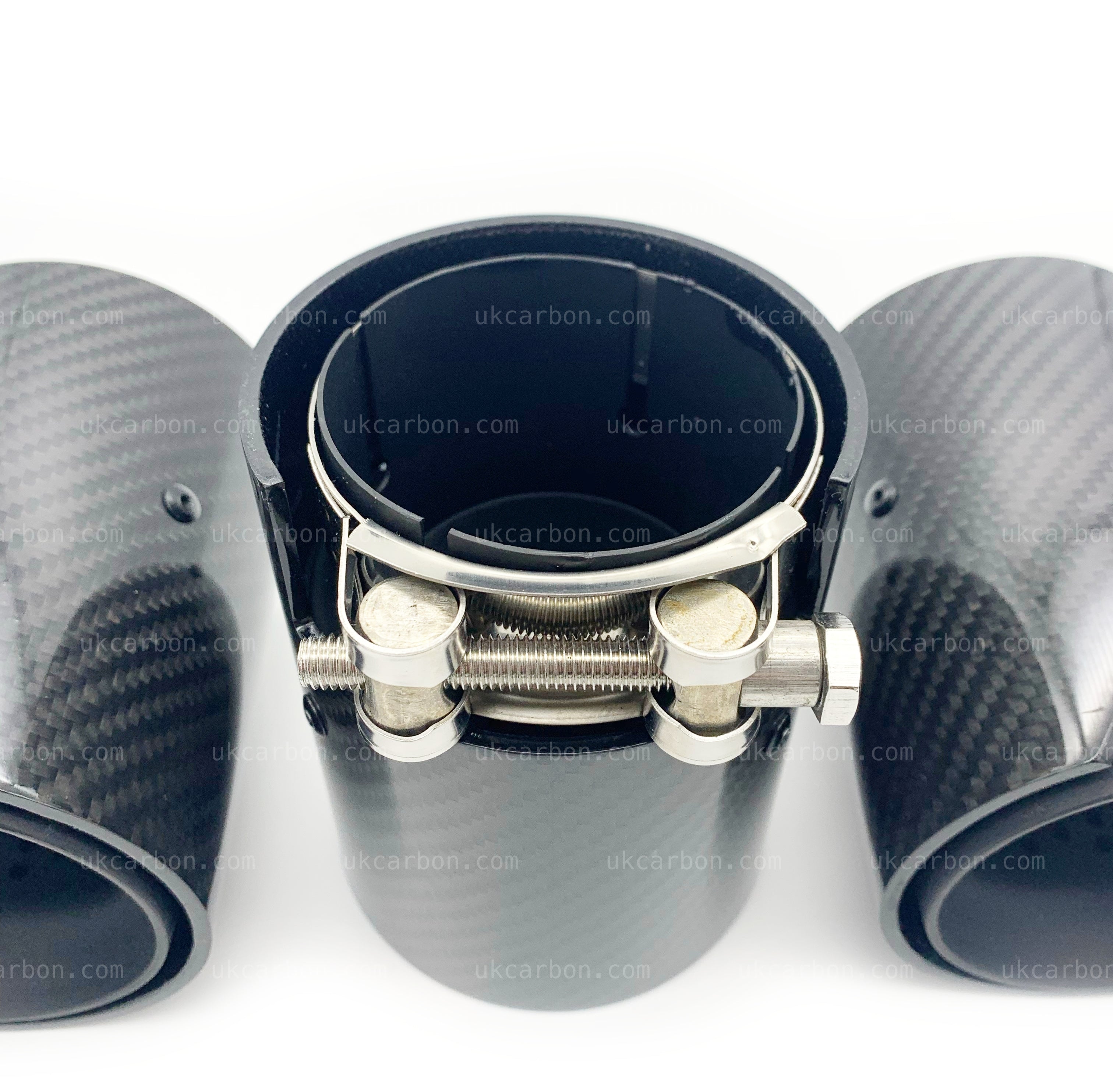 BMW M2 M3 M4 Carbon Exhaust Tips Black Fibre MP MPE F87 F80 F82 F83 by UKCarbon