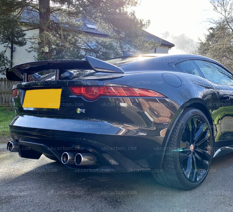 Jaguar F Type Spoiler Carbon Fibre SVR Style Rear Boot 2014 - 2019 by UKCarbon