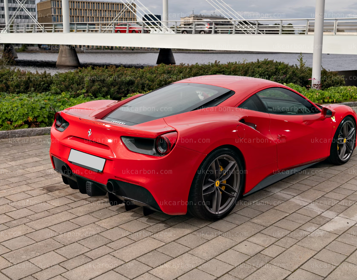 Ferrari 488 GTB Spider Carbon Fibre Rear Light Tail Surround Upgrade by UKCarbon