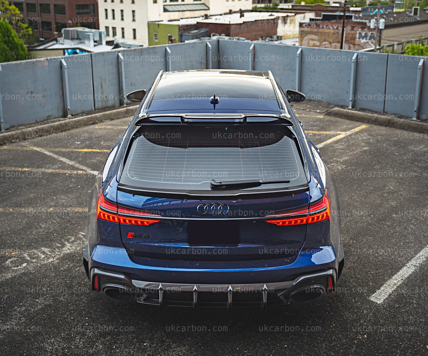 Audi RS6 Spoiler Pre Preg Carbon Fibre C8 2018 + Rear Middle Boot by UKCarbon