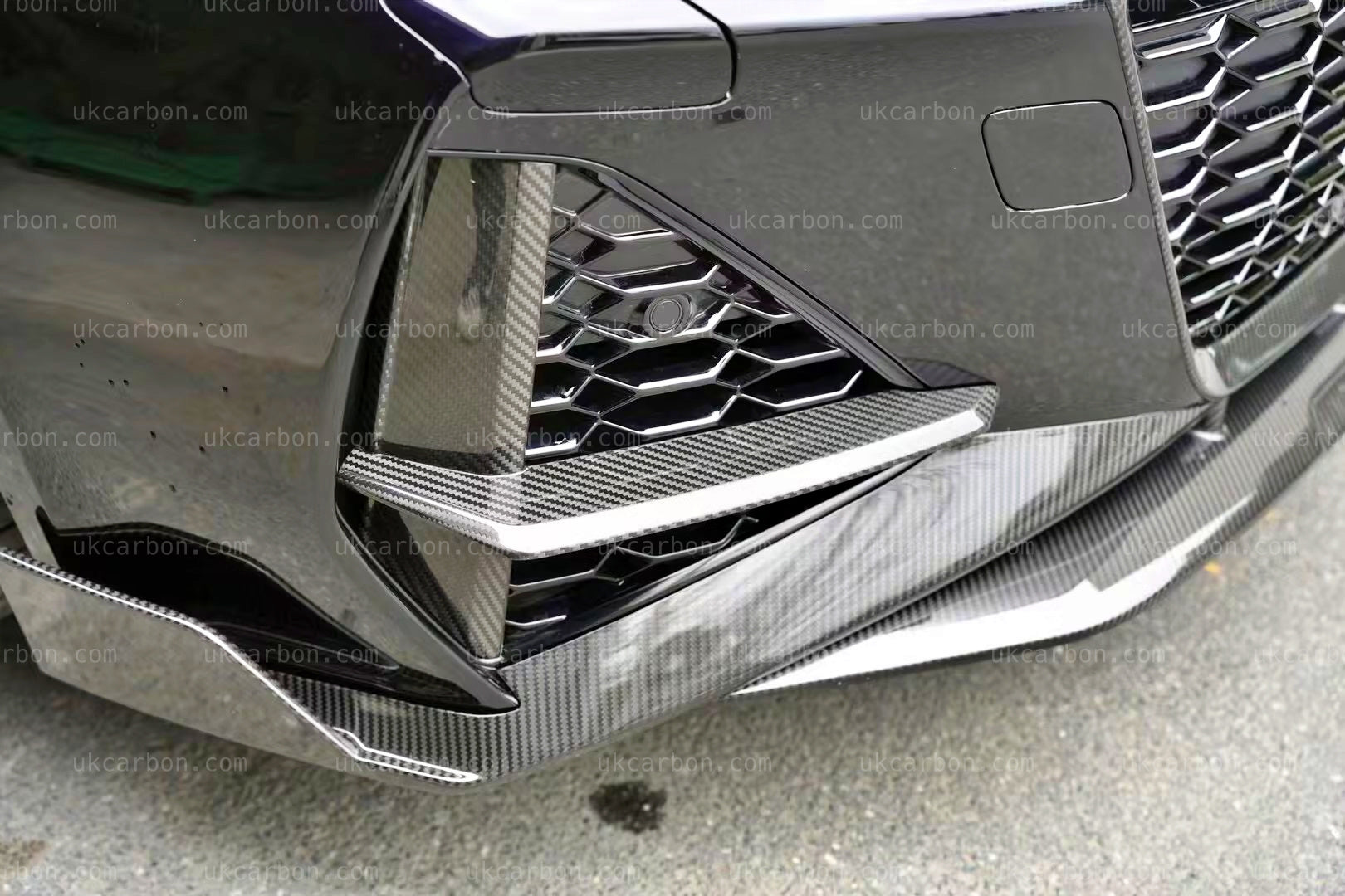 Audi RS6 RS7 Carbon Fibre Bumper Insert Pre Preg C8 Front Trim Kit by UKCarbon