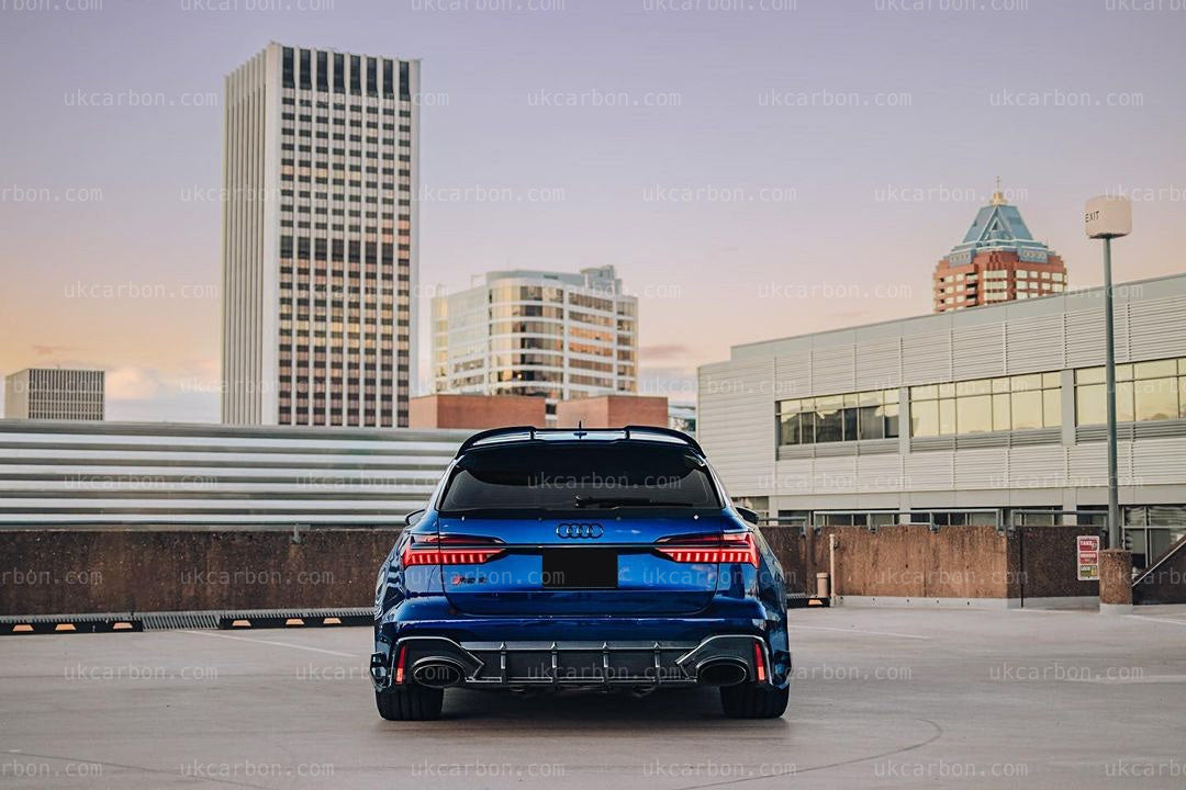 Audi RS6 Diffuser Pre Preg Carbon Fibre C8 2018 + Rear Bumper Kit by UKCarbon