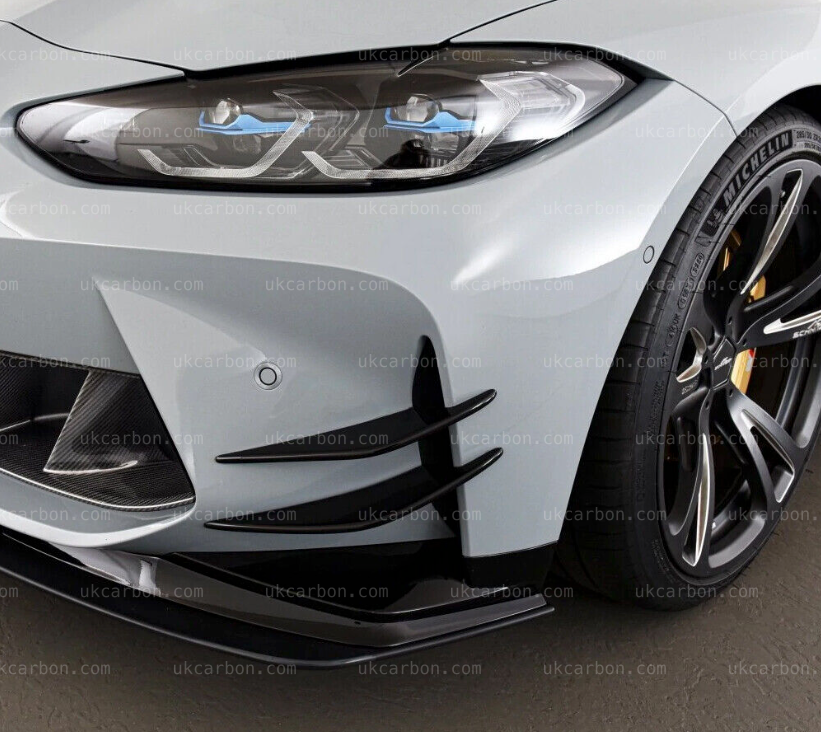 BMW M3 M4 Canards Carbon FIbre Front Bumper AC Style Kit G80 G82 by UKCarbon