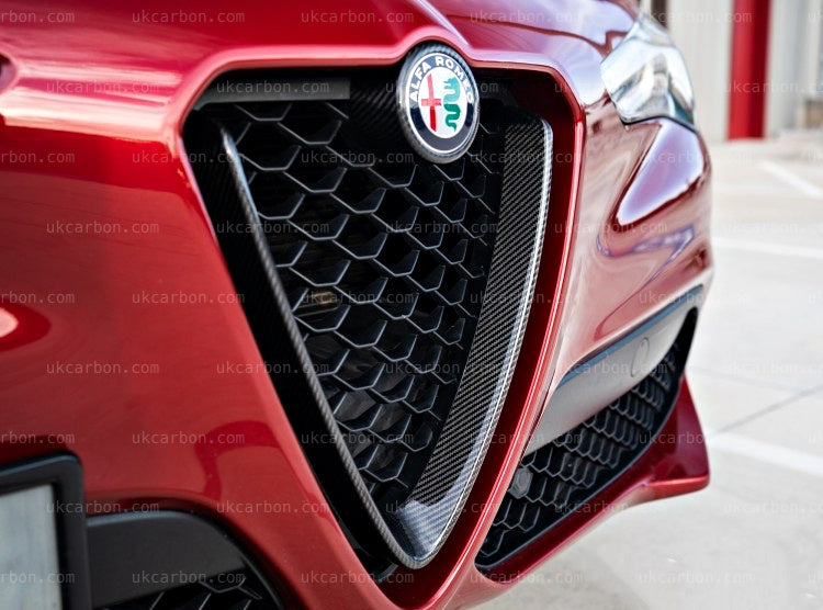 Alfa Romeo Stelvio Badge Surround Carbon Fibre Kit Emblem Trim