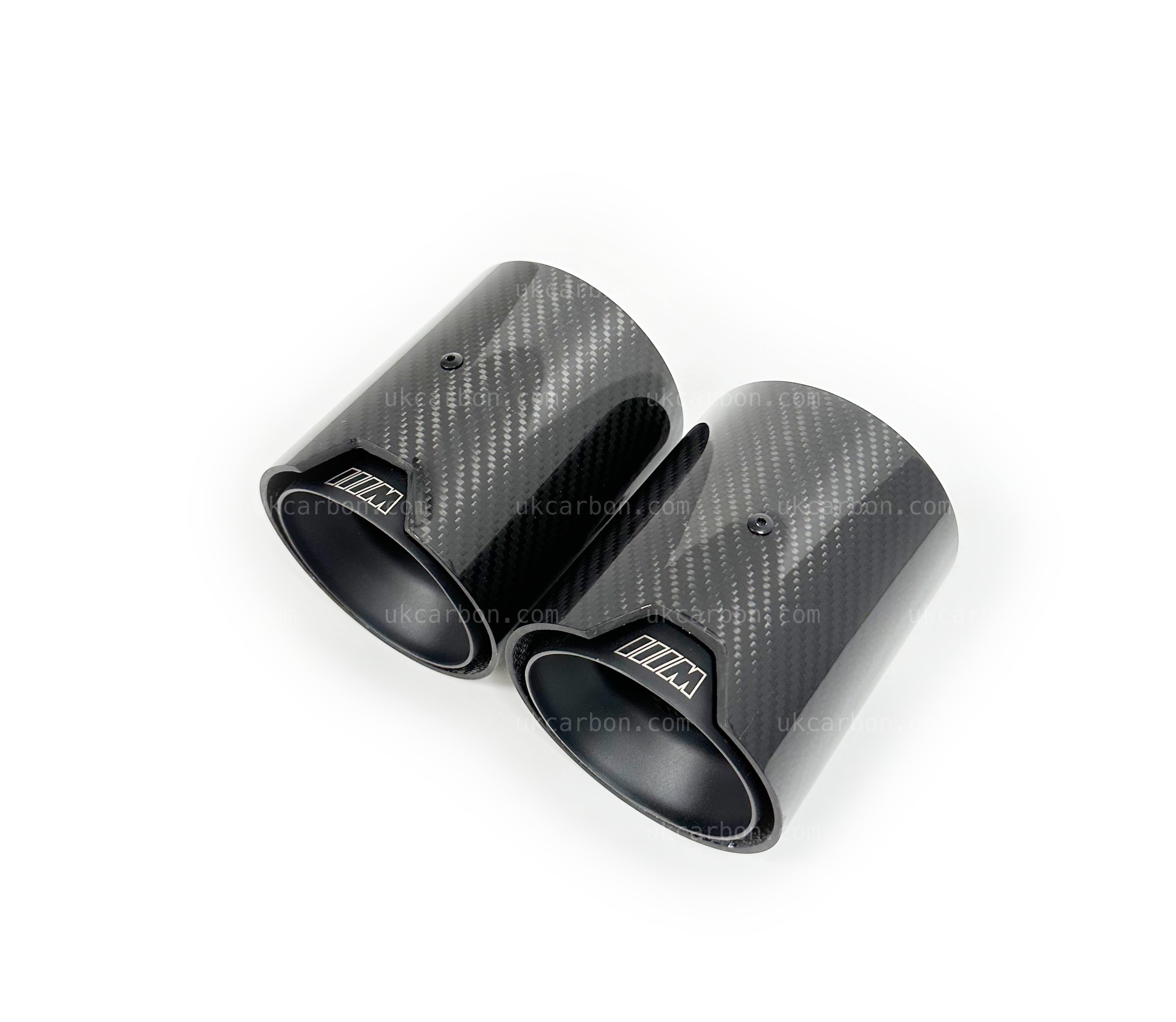 BMW M135i xDrive F40 Carbon Exhaust Tips M Performance Black by UKCarbon