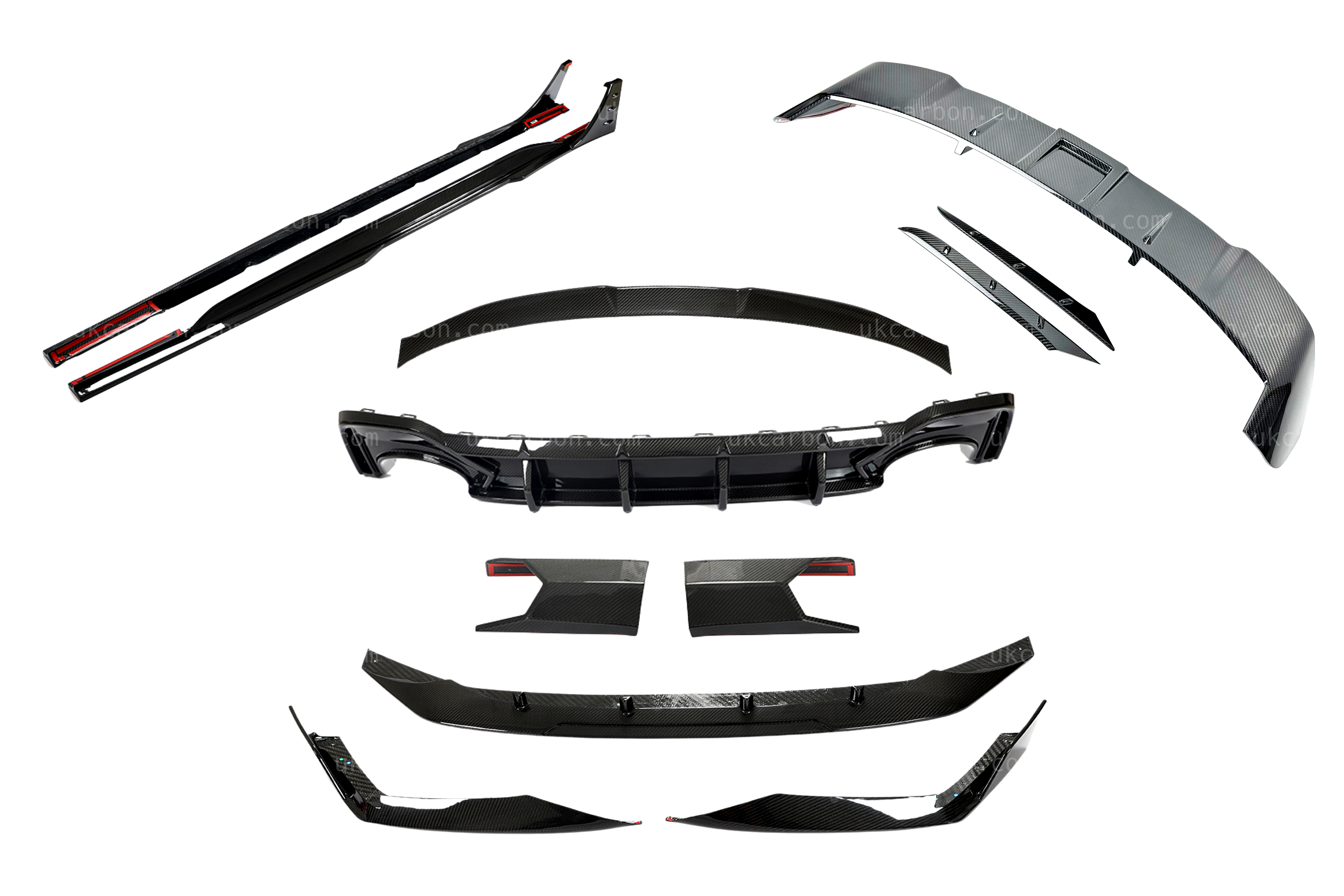 Audi RS6 C8 Body Kit Carbon Fibre Splitter Diffuser Side Skirt Spoiler by UKCarbon