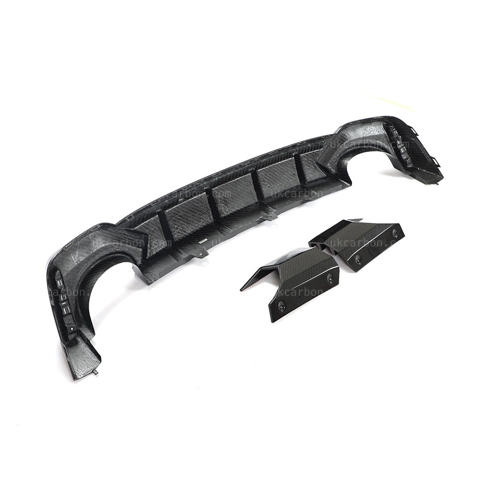 Audi RS6 Diffuser Pre Preg Carbon Fibre C8 2018 + Rear Bumper Kit by UKCarbon
