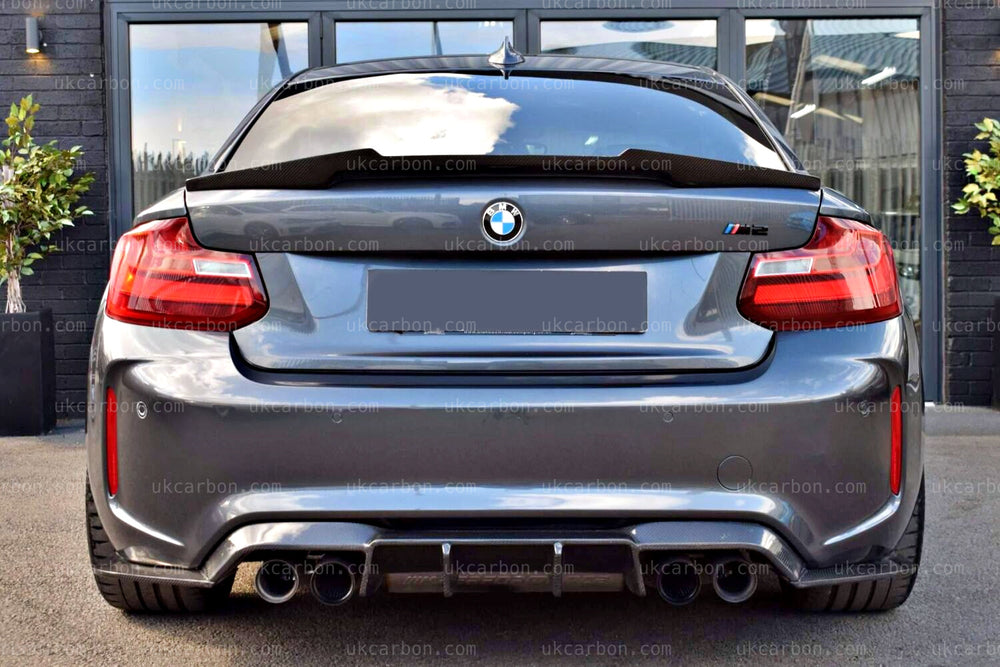 BMW M2 F87 Competition Carbon Fibre Rear Bumper Diffuser Kit by UKCarb