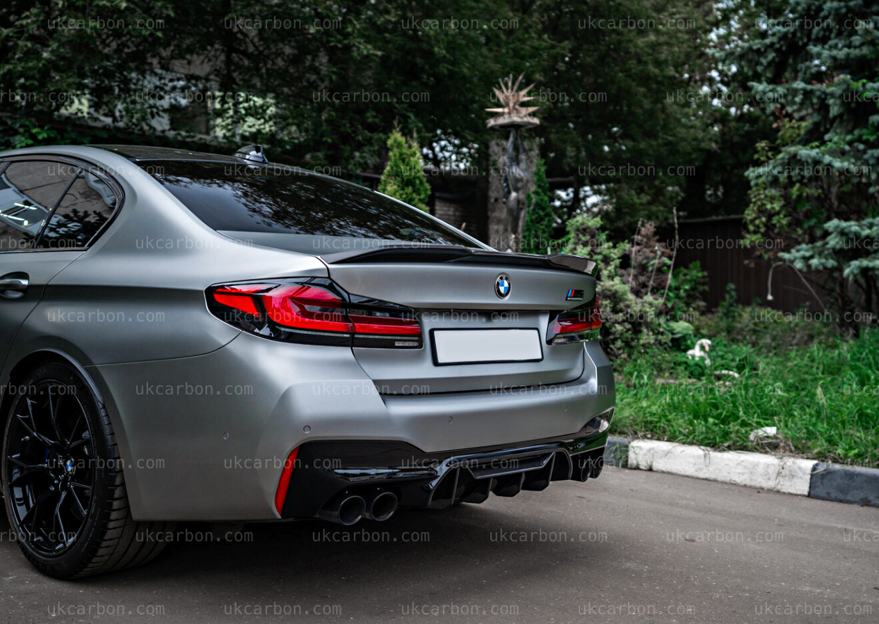 BMW M5 F90 Competition Carbon Fibre Rear OEM M Performance Diffuser by UKCarbon