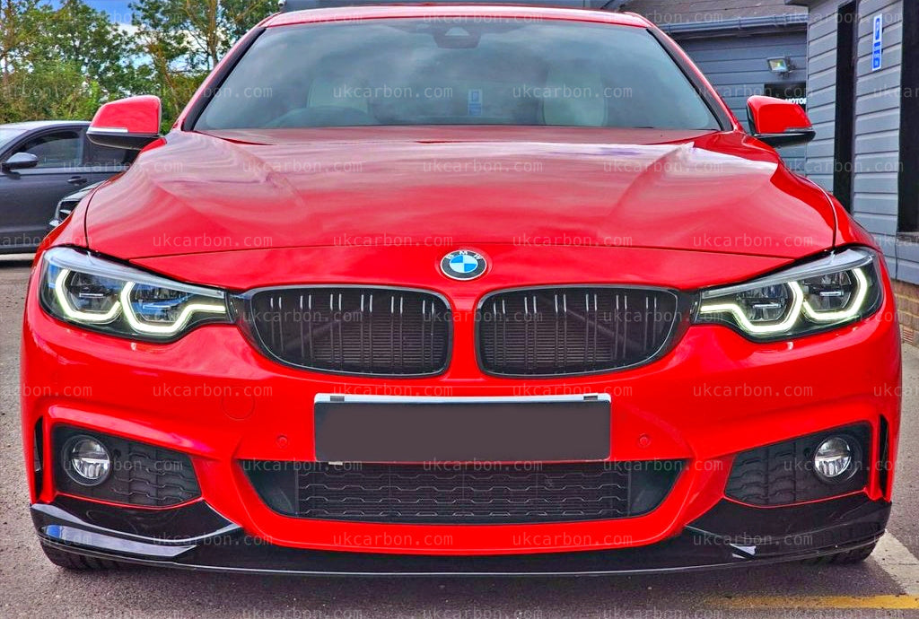 BMW 4 Series Gloss Black Kidney Grille Twin Bar Slat F33 F36 F32 by UKCarbon