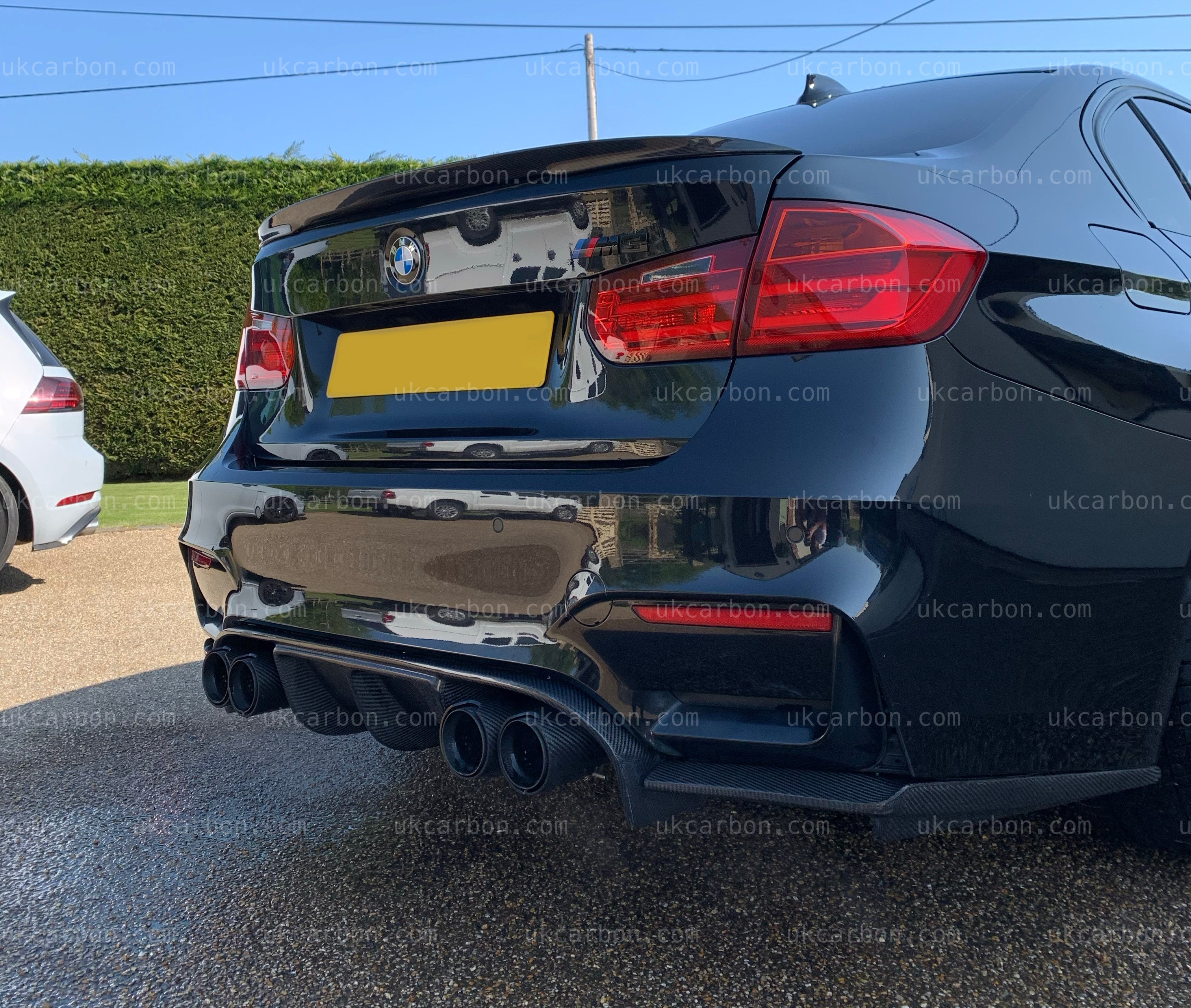 BMW M3 M4 Carbon Fibre Rear M Performance V Style Diffuser F80 F82 by UKCarbon