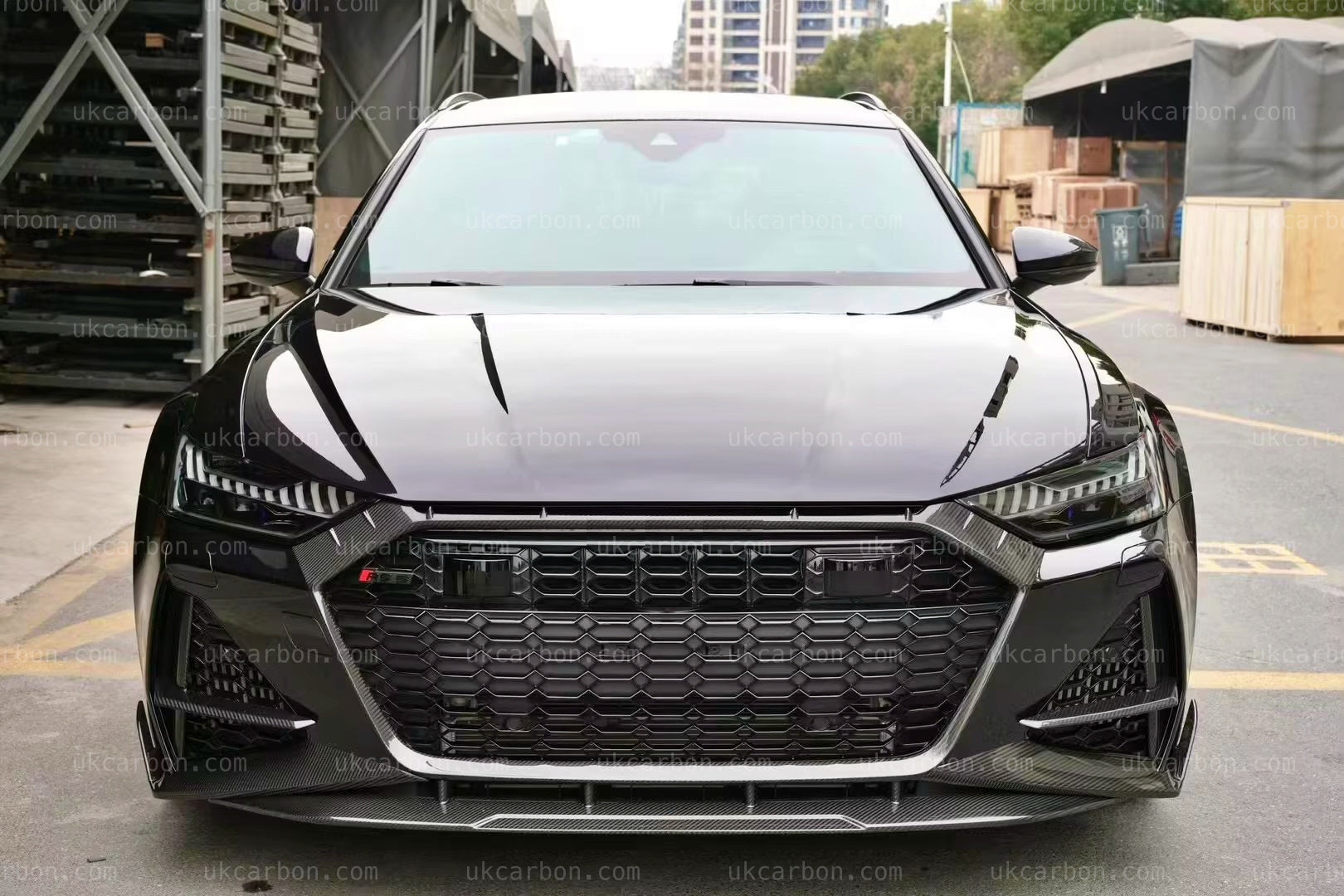 Audi RS6 RS7 Carbon Fibre Bumper Insert Pre Preg C8 Front Trim Kit by UKCarbon