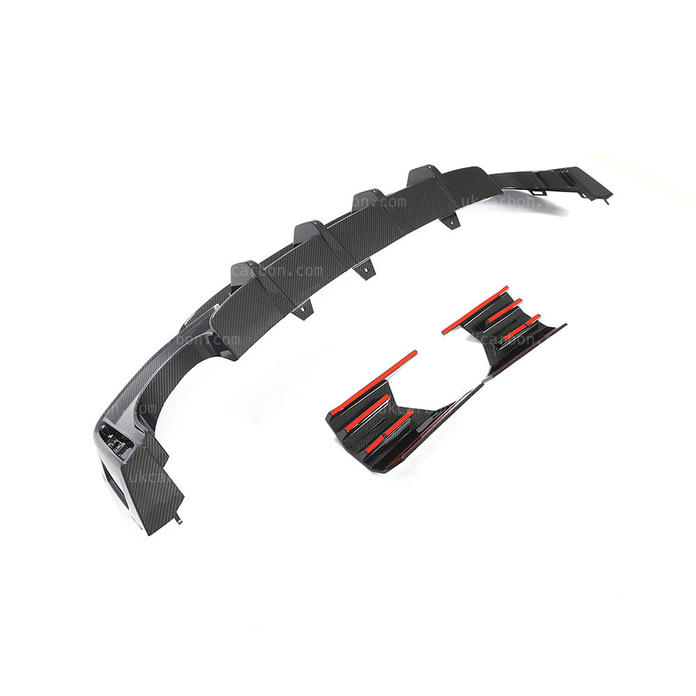 Audi RS6 Diffuser Pre Preg Carbon Fibre C8 2018 + Rear Bumper Kit by UKCarbon