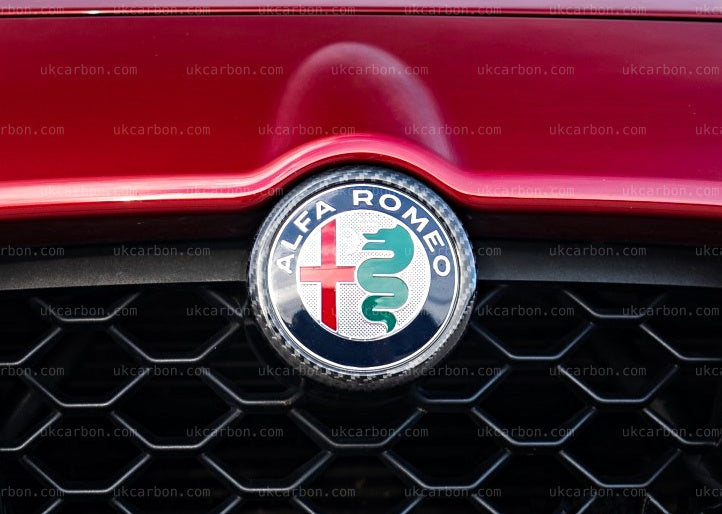 Alfa Romeo Stelvio Badge Surround Carbon Fibre Kit Emblem Trim