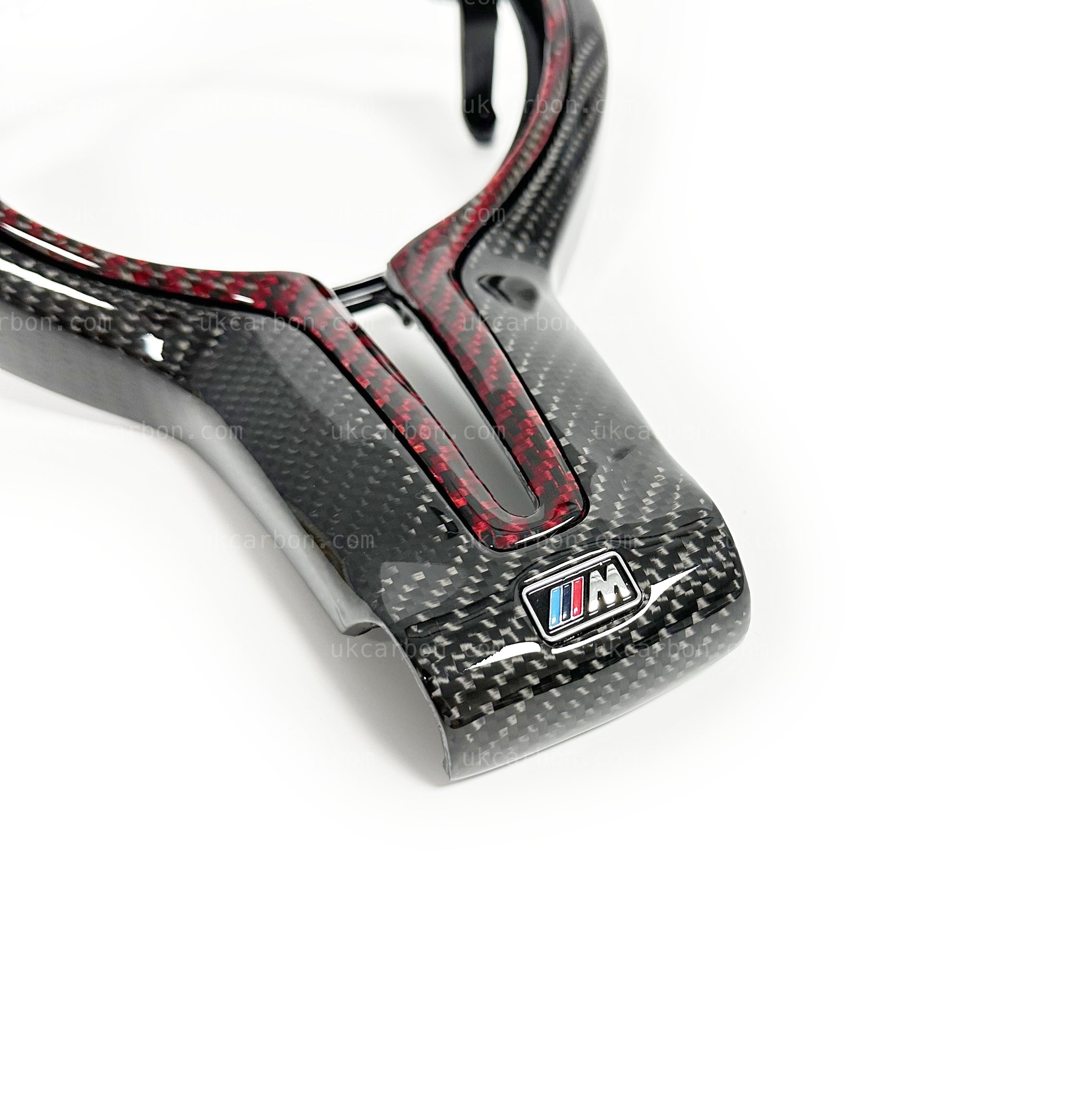 BMW M2 M3 M4 M5 M6 Carbon Steering Wheel Red Fibre M MP Trim Insert by UKCarbon