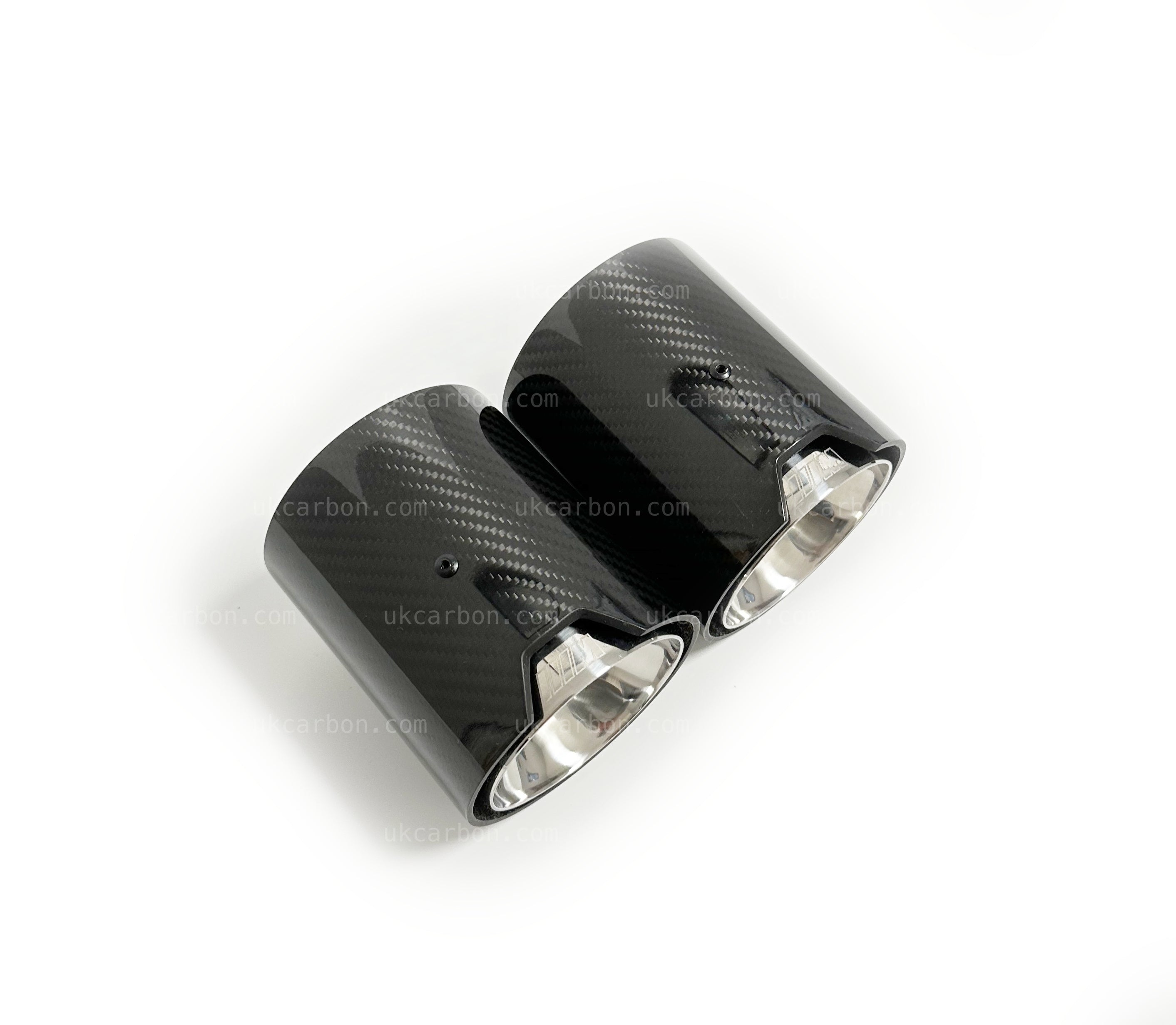 BMW M135i xDrive F40 Carbon Exhaust Tips M Performance Silver by UKCarbon