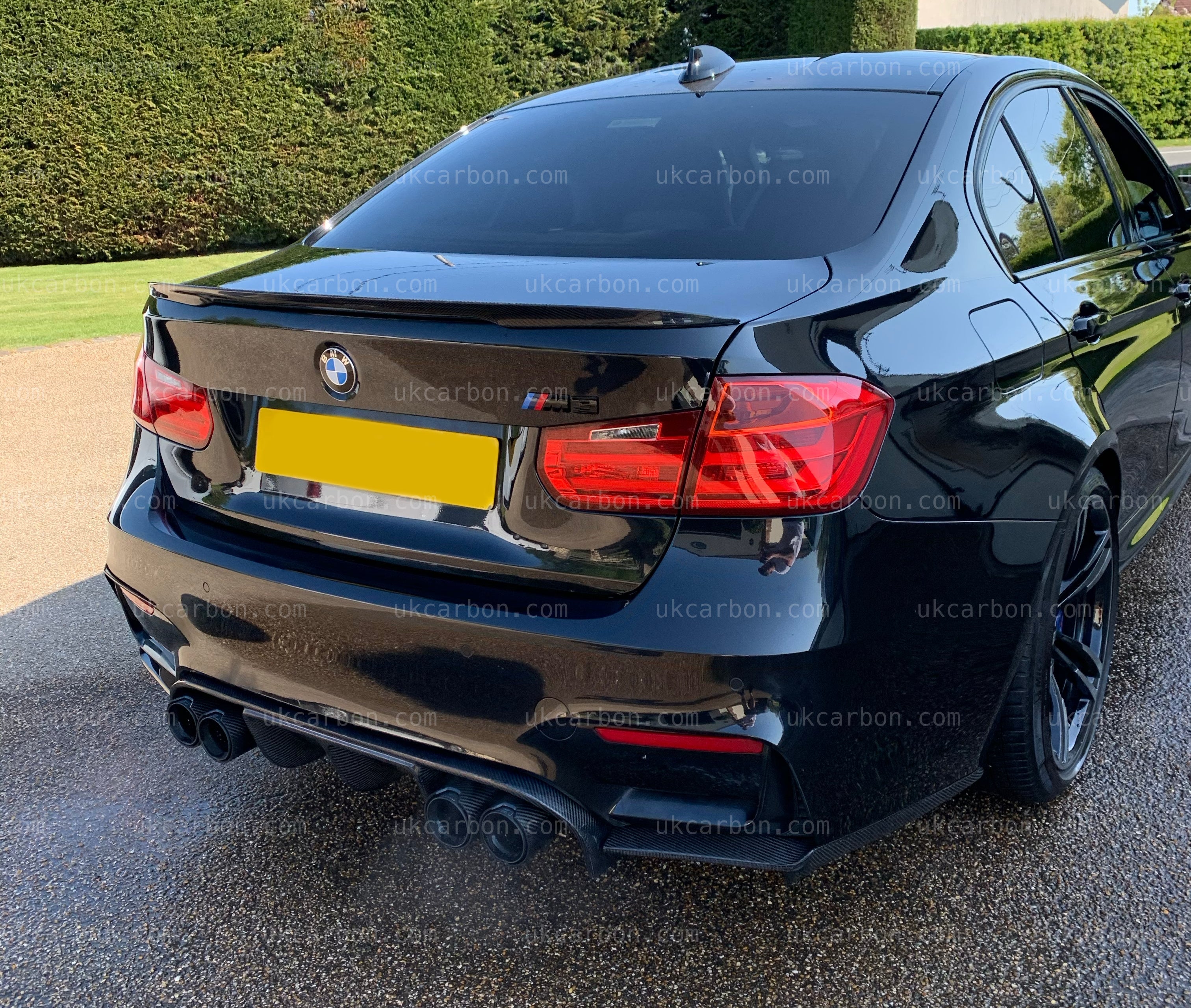 BMW M3 M4 Carbon Fibre Rear M Performance V Style Diffuser F80 F82 by UKCarbon