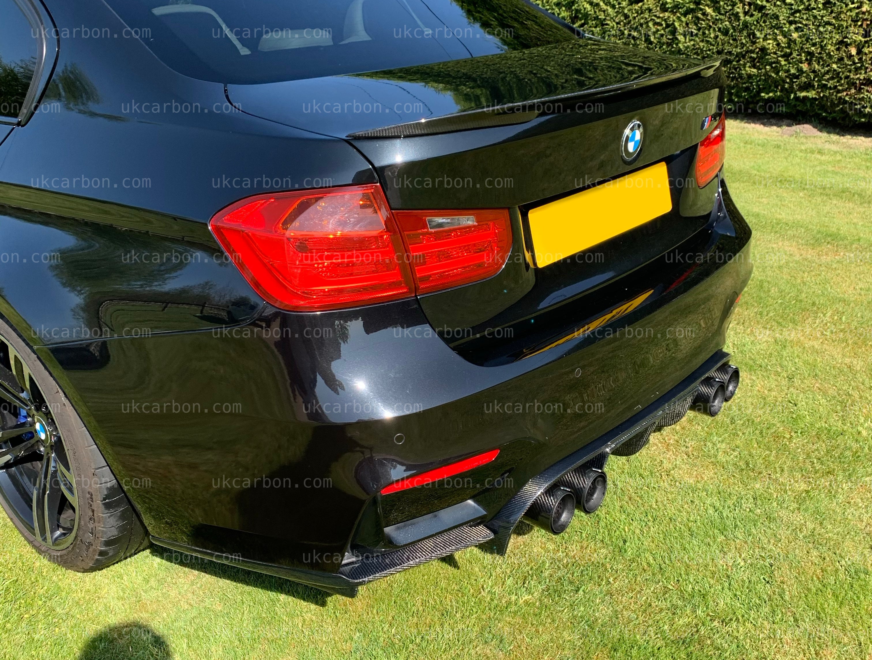 BMW M2 M3 M4 Carbon Exhaust Tips Black Fibre MP MPE F87 F80 F82 F83 by UKCarbon