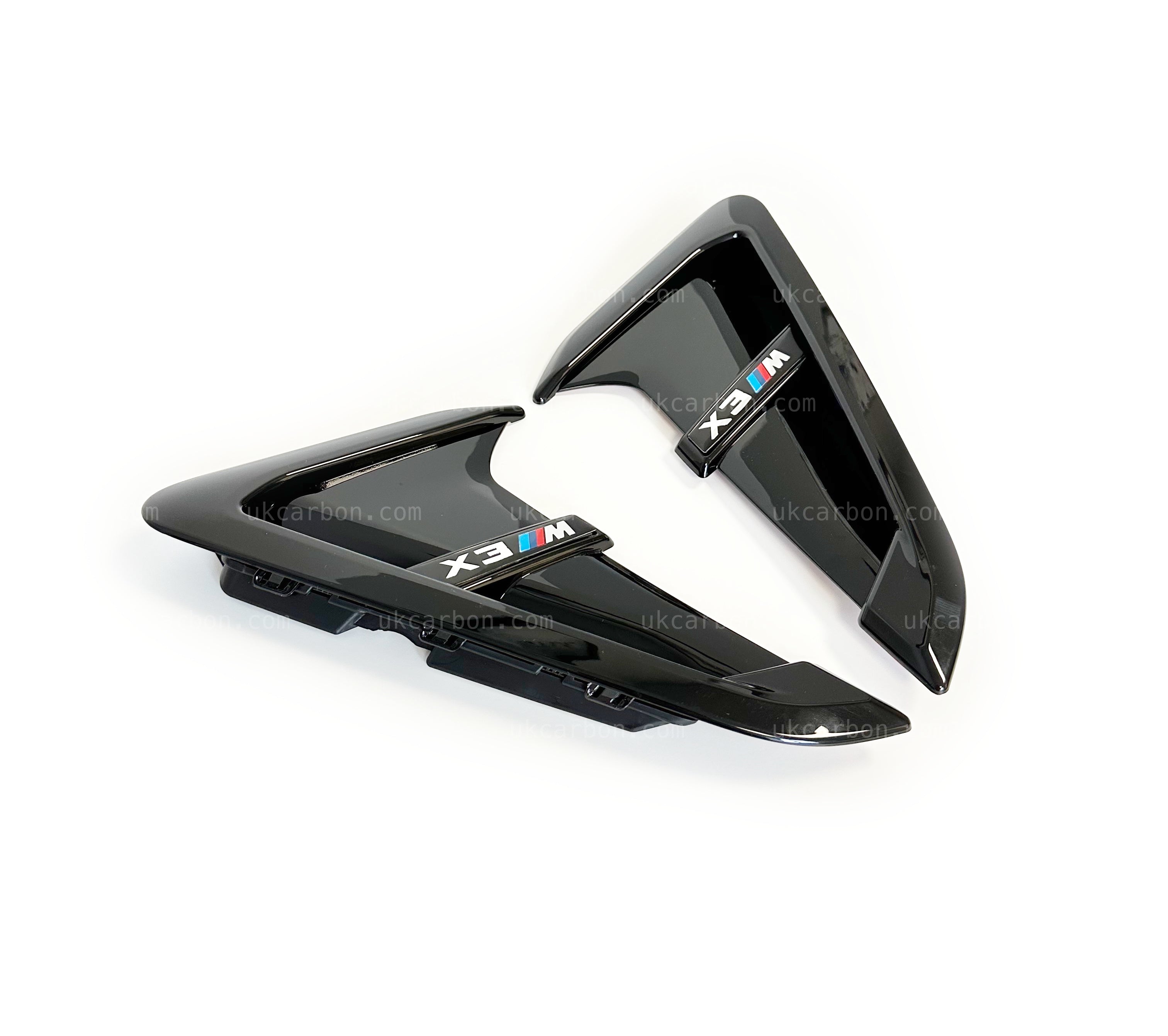 BMW X3 X3M Gloss Black Fender Vents Upgrade Cover Replacement G01 by UKCarbon