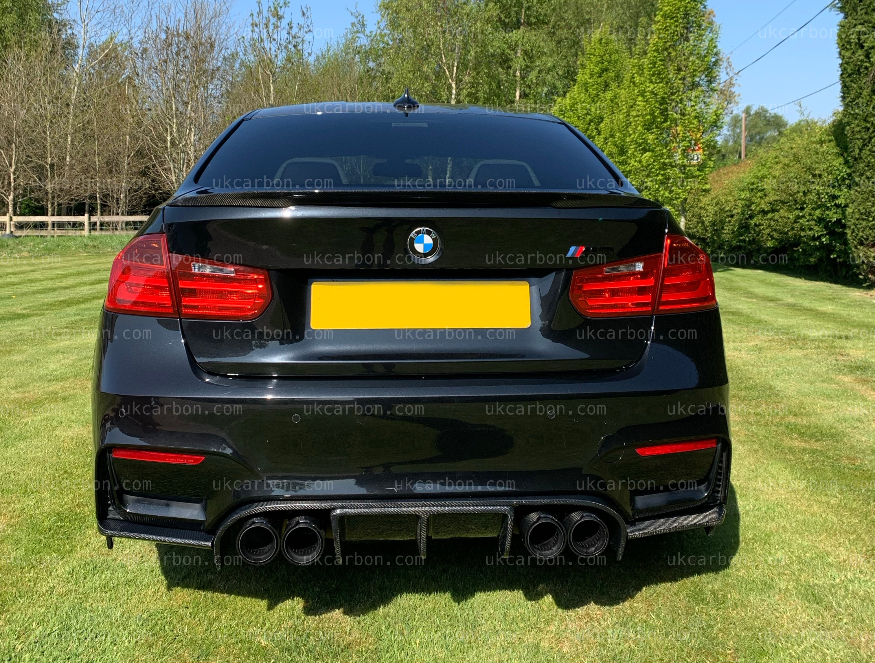 BMW M3 M4 Carbon Fibre Rear M Performance V Style Diffuser F80 F82 by UKCarbon