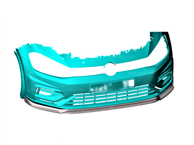 Volkswagen VW Golf R MK7.5 Carbon Fibre Front Bumper Splitter Lip by UKCarbon