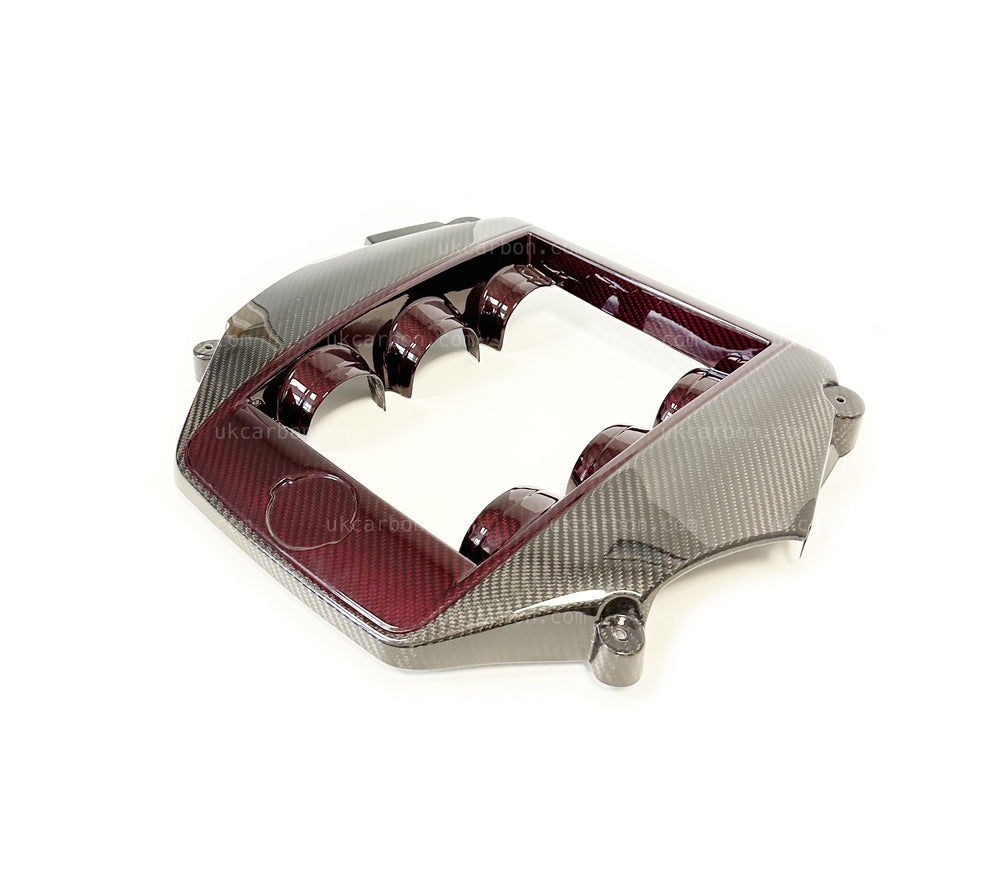 Nissan GTR Carbon Engine Cover Fibre Red Nismo Replacement GT-R R35 by