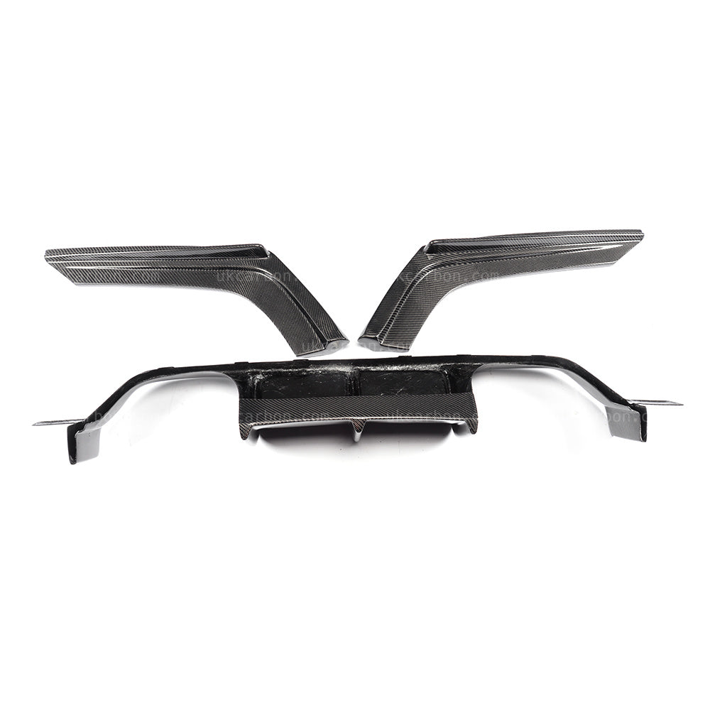 BMW M3 M4 Carbon Fibre Rear M Performance V Style Diffuser F80 F82 by UKCarbon