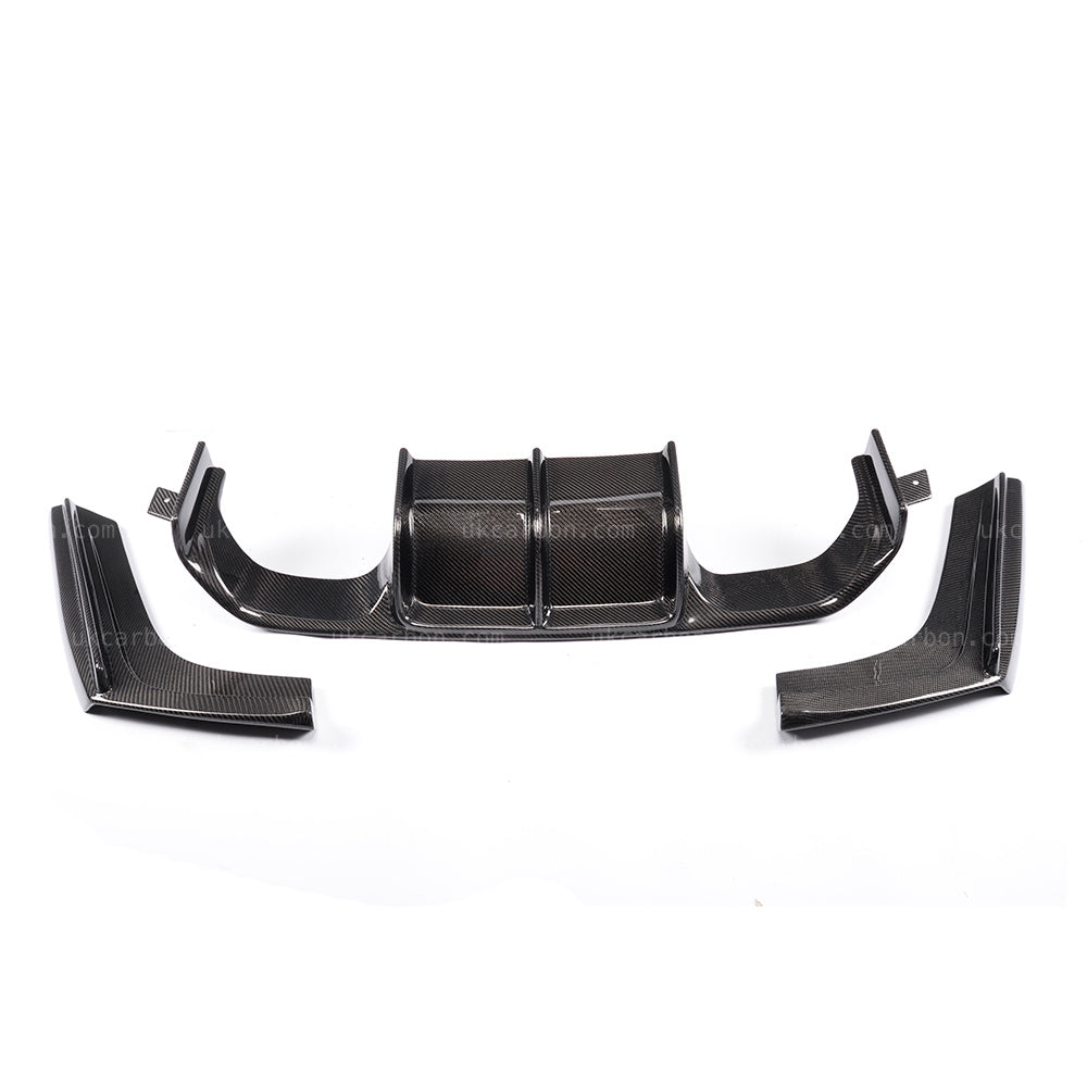 BMW M3 M4 Carbon Fibre Rear M Performance V Style Diffuser F80 F82 by UKCarbon