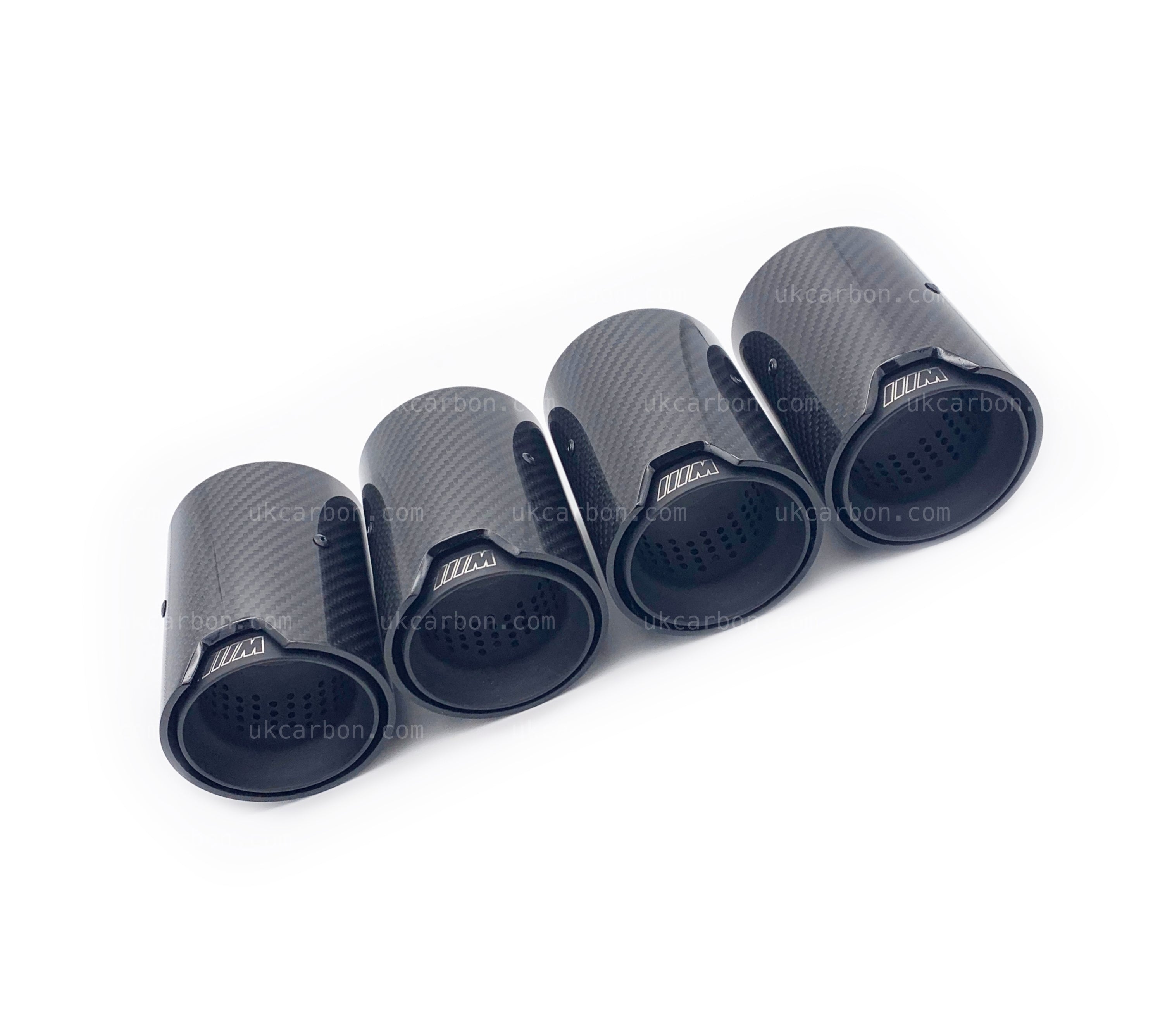 BMW M2 M3 M4 Carbon Exhaust Tips Black Fibre MP MPE F87 F80 F82 F83 by UKCarbon