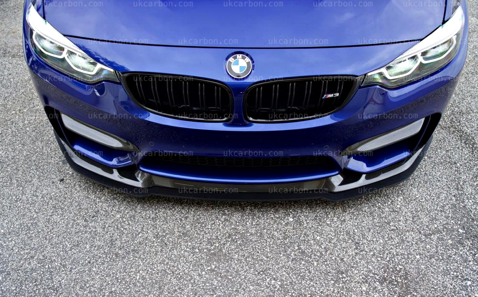 BMW M3 M4 Carbon Front Bumper Insert Splitter Fibre F80 F82 F83 by UKCarbon