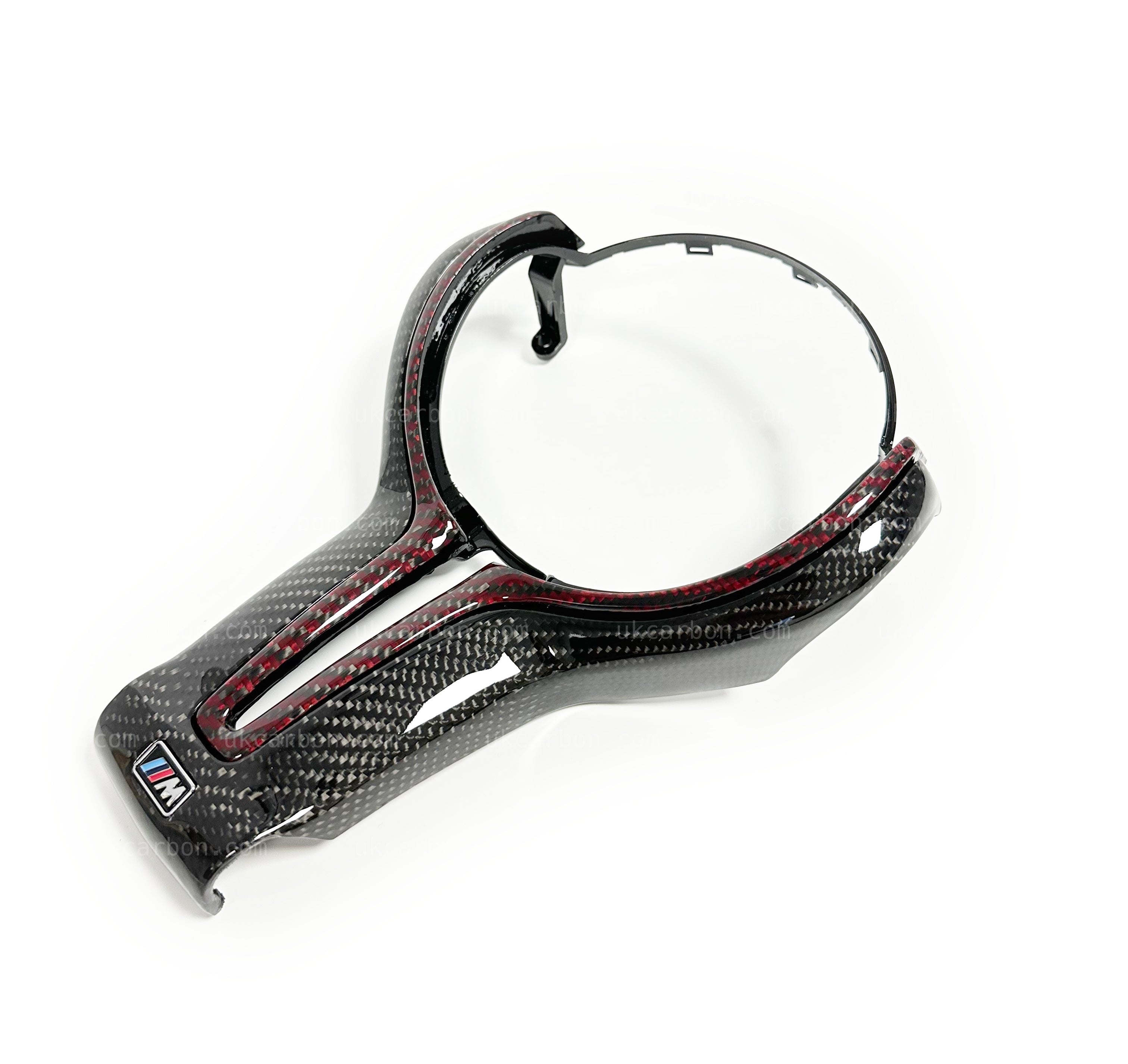 BMW M2 M3 M4 M5 M6 Carbon Steering Wheel Red Fibre M MP Trim Insert by UKCarbon