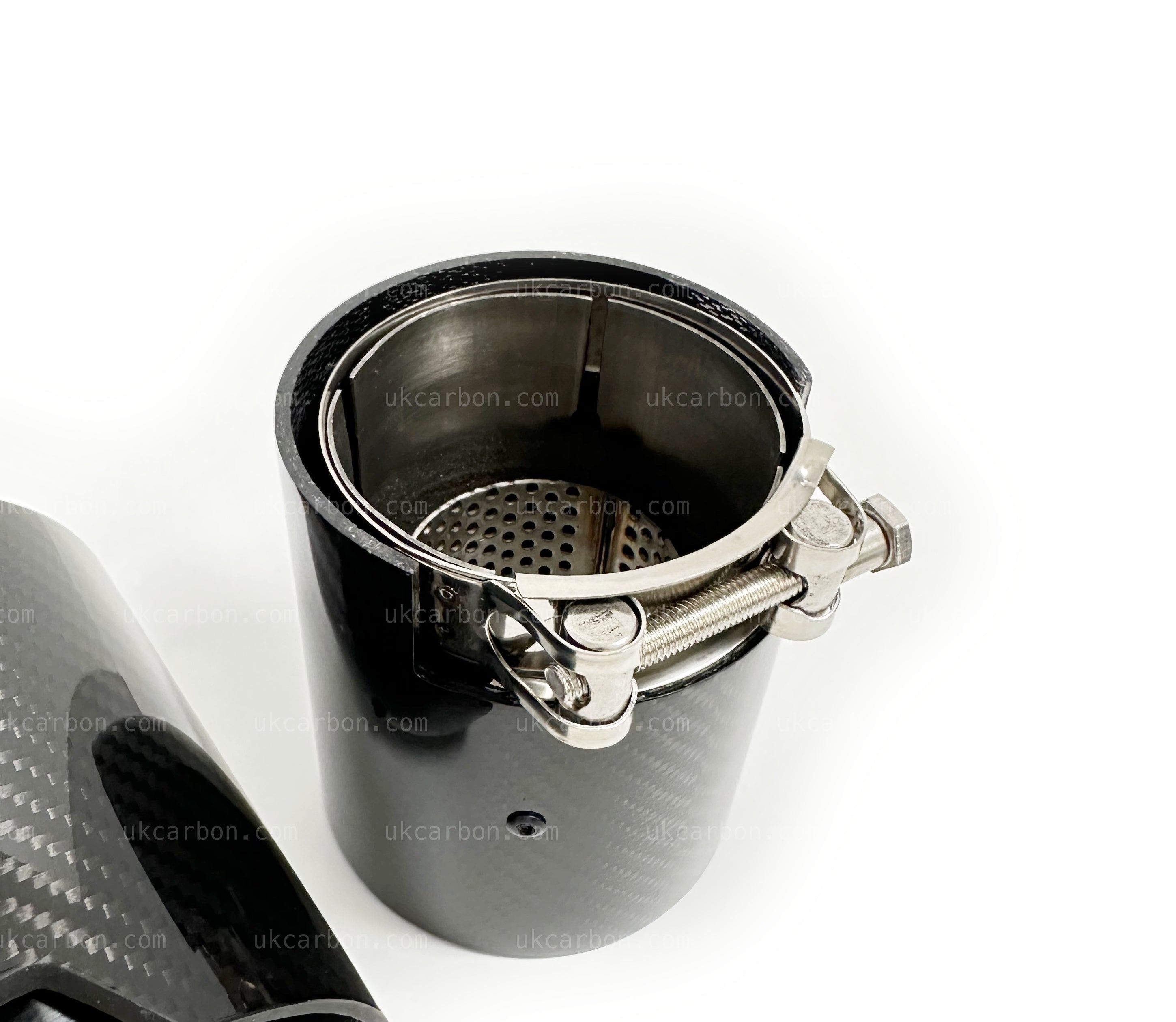 BMW M135i xDrive F40 Carbon Exhaust Tips M Performance Silver by UKCarbon