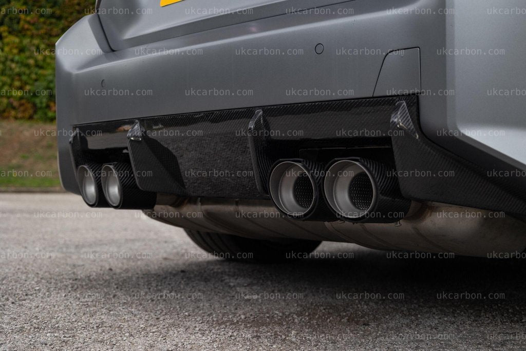 BMW M3 M4 G80 G82 G83 M Performance Carbon Silver Exhaust Tips MP By UKCarbon