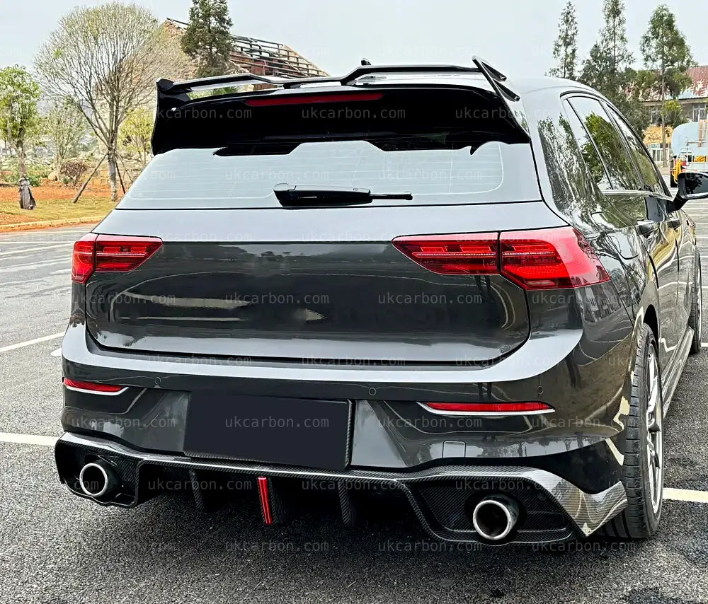 Volkswagen Golf Spoiler GTI R Real Carbon Fibre MK8 2.0 VW Body Kit by UKCarbon