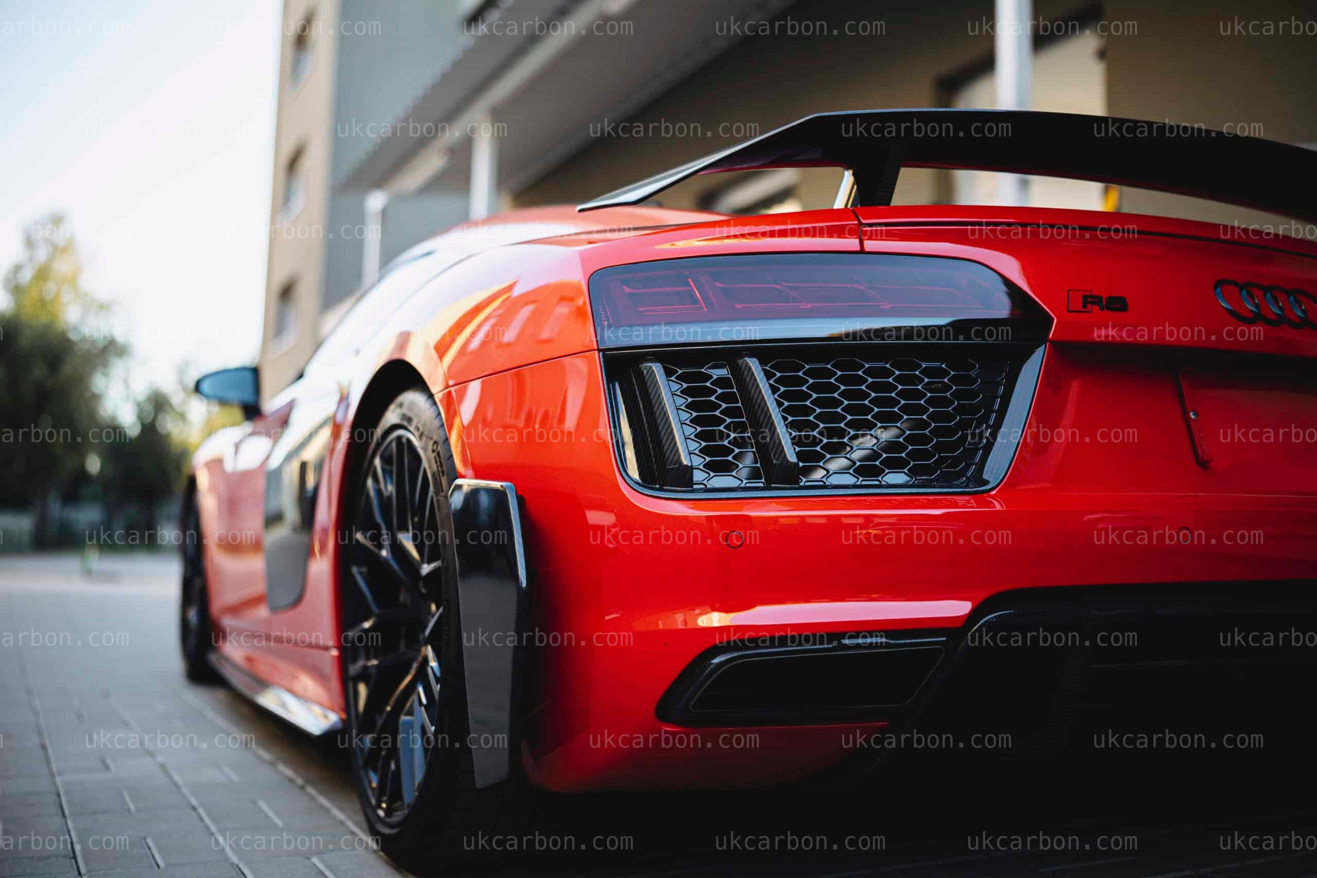 Audi R8 Rear Carbon Fibre Pre Preg Bumper Grille Intake Insert