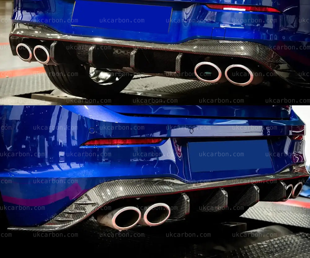 Volkswagen MK8 Golf R Diffuser Pre Preg Carbon Fibre by UKCarbon