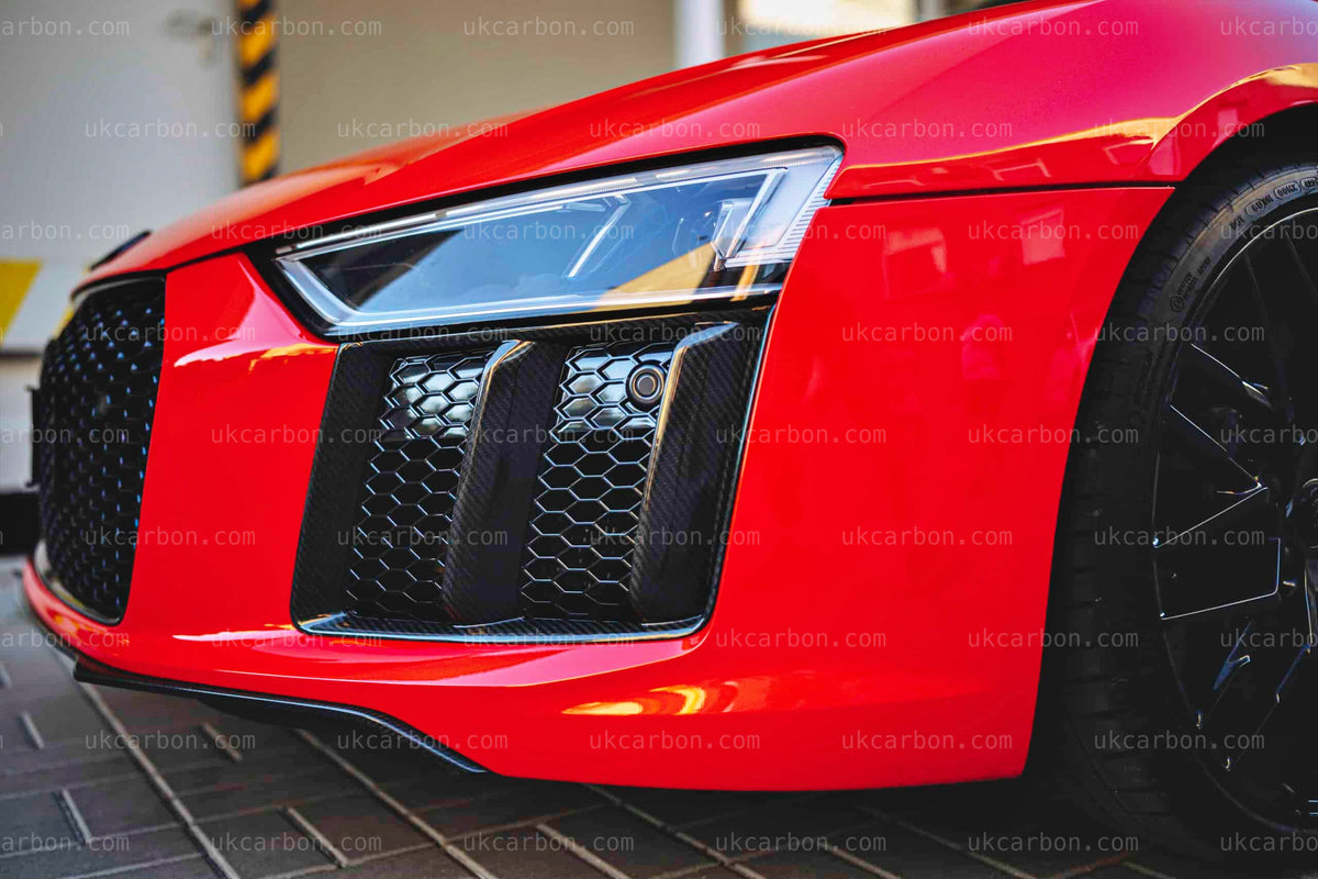 Audi R8 Front Carbon Fibre Pre Preg Bumper Grille Kit