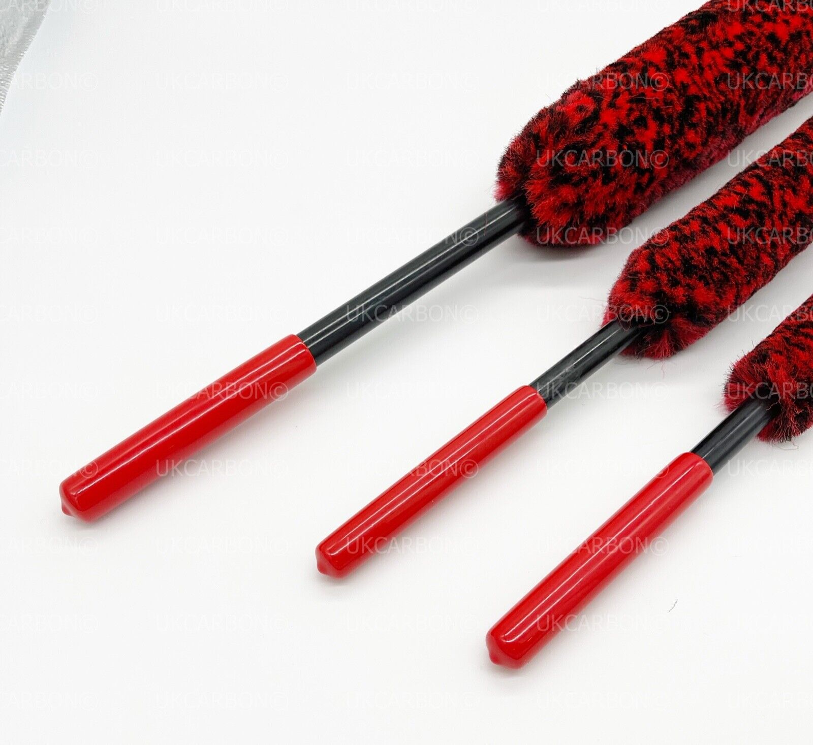 Alloy Wheel Cleaning Soft Brush Microfibre Wool Wand None Scratch Tool Large 3pc