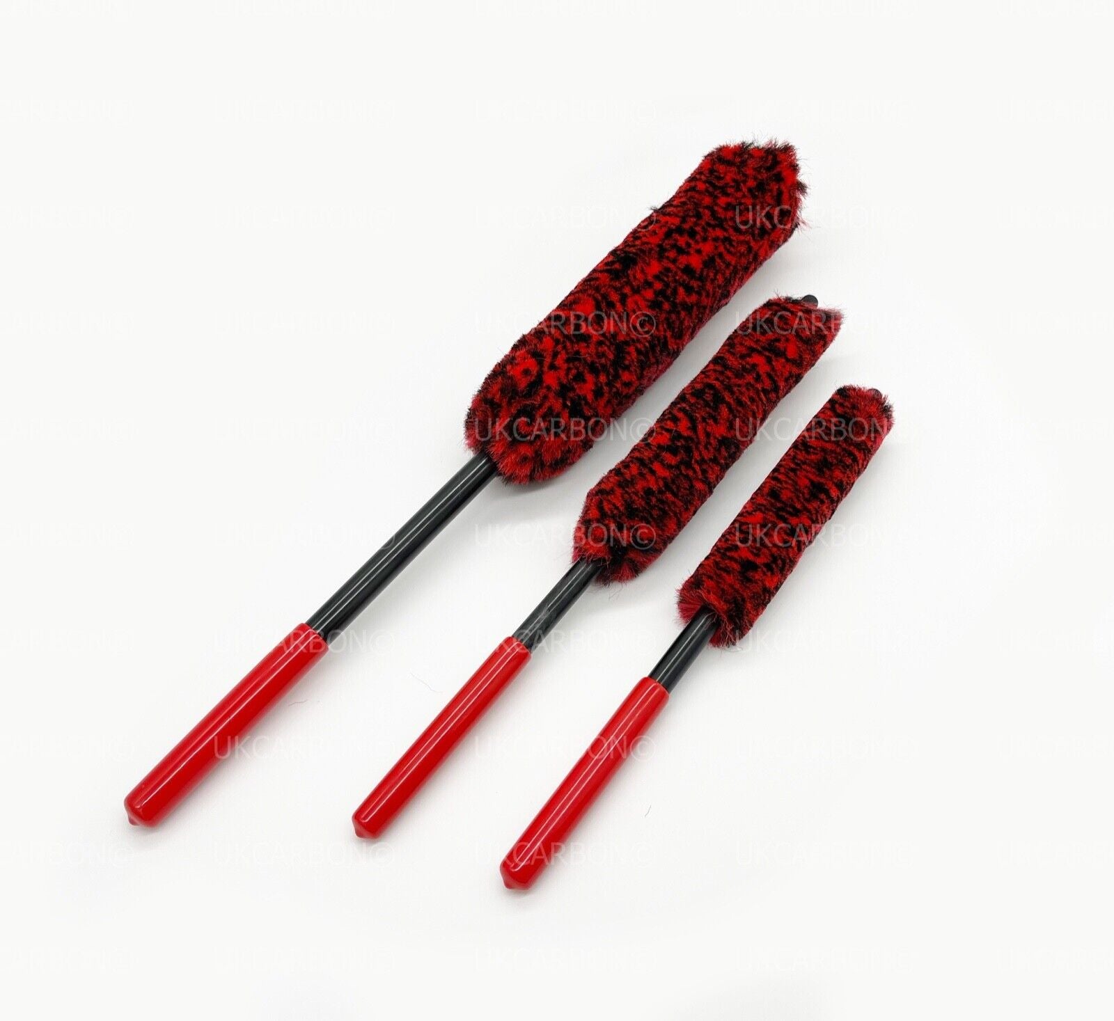 Alloy Wheel Cleaning Soft Brush Microfibre Wool Wand None Scratch Tool Large 3pc